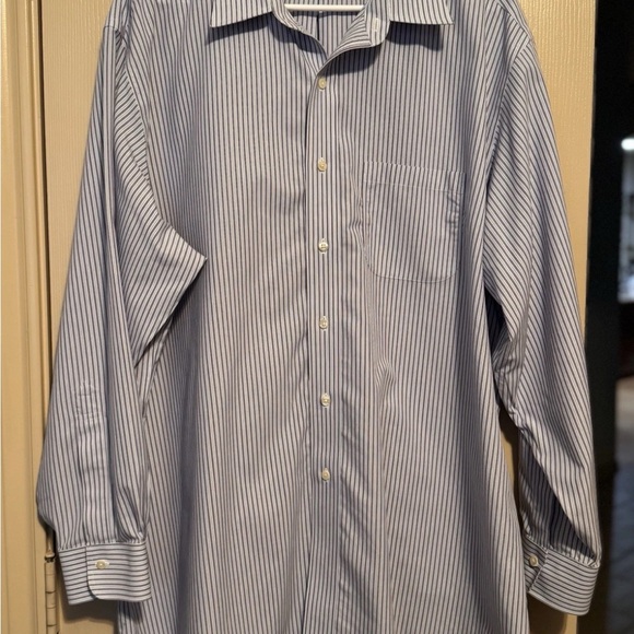 Brooks Brothers Men's Shirt 17.5 17 1/2 34 Long Sleeve Purple Striped Madison - Picture 5 of 16